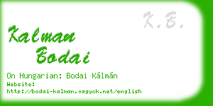 kalman bodai business card